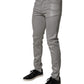 Gray Cotton Stretch Men Slim Fit Denim Jeans