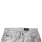 Gray Cotton Stretch Men Slim Fit Denim Jeans