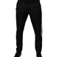 Black Mid Waist Jogger Men Sweatpants Pants