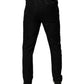 Black Mid Waist Jogger Men Sweatpants Pants