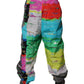 Multicolor Patchwork Mid Waist Sweatpants Pants