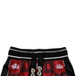 Red Crown Logo Monogram Men Sweatpants Pants