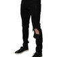Black Ripped Cotton Skinny Men Denim Jeans
