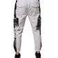 White Cotton Cargo Jogger Sweatpants Pants