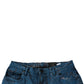 Blue Tie Dye Cotton Skinny Men Denim Jeans