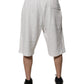 White Cotton Sweatshorts Men Bermuda Shorts