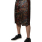 Multicolor Marble Print Trouser Bermuda Shorts