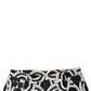 Black White Linen Bermuda Shorts
