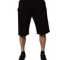 Maroon Cotton Logo Plaque Men Bermuda Shorts