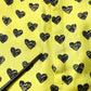 Green Silk Heart Print Bermuda Shorts