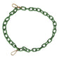 Green Plexy Acrylic Chunky Gold Hardware Wallet Chain