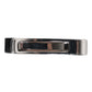 Silver Tone Brass Logo Branded Tie Clip Bar