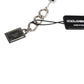 Silver Brass Chain Dice Logo Embellished Charm Bracelet