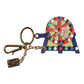 Multicolor Gold Tone Carretto Keychain Keyring