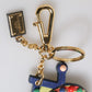 Multicolor Gold Tone Carretto Keychain Keyring