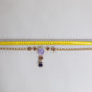 Gold Brass Floral Crystals Pearl Embellished Necklace