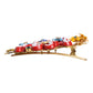 Multicolor Spring CARRETTO Gold Brass Crystal Hair Clip