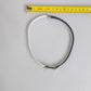 Blue White Leather Trimmed DG Engraved Silver Tone Clasp Bracelet