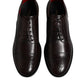 Maroon Calfskin Leather Derby Men Dress Shoes