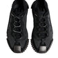 Black Silver Logo Low Top Men Sneakers Shoes