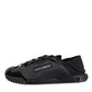 Black Silver Logo Low Top Men Sneakers Shoes