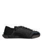 Black Silver Logo Low Top Men Sneakers Shoes