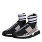 Black Gray Sorrento Socks Women Sneakers Shoes
