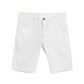 White Cotton Bermuda Shorts