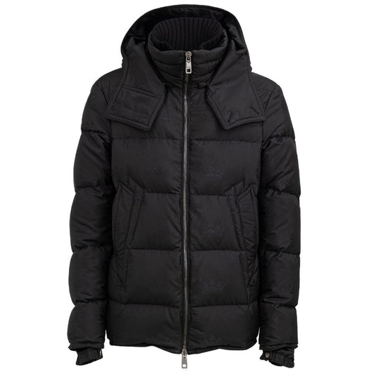 Black Cotton Full-Length Jacket