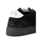 Black Suede Leather Athletic Sneakers