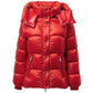 Red Polyamide Full-Length Jacket
