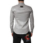 Metallic Gray Cotton Button Down Shirt