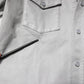 Metallic Gray Cotton Button Down Shirt