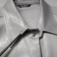 Metallic Gray Cotton Button Down Shirt