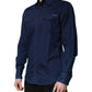 Dark Blue Cotton GOLD Dress Formal Shirt