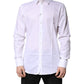 White Cotton Collared GOLD Dress Formal Shirt