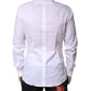 White Cotton Collared GOLD Dress Formal Shirt