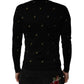Black Pineapple Crew Neck Pullover Sweater