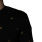 Black Pineapple Crew Neck Pullover Sweater
