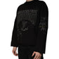 Black DG Heaven Crew Neck Pullover Sweater