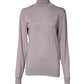 Brown Cashmere Turtleneck Pullover Sweater