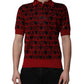 Red Cotton XOXO Collared Polo T-shirt