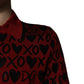 Red Cotton XOXO Collared Polo T-shirt