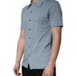 Blue Cotton Button Down Casual Men Polo Shirt