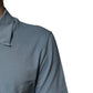 Blue Cotton Button Down Casual Men Polo Shirt