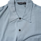 Blue Cotton Button Down Casual Men Polo Shirt
