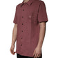 Dark Pink Button Down Casual Polo Men Shirt
