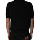 Black Silk Collared Polo T-shirt