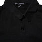 Black Silk Collared Polo T-shirt