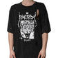 Black Graphic Print Cotton Crew Neck T-shirt